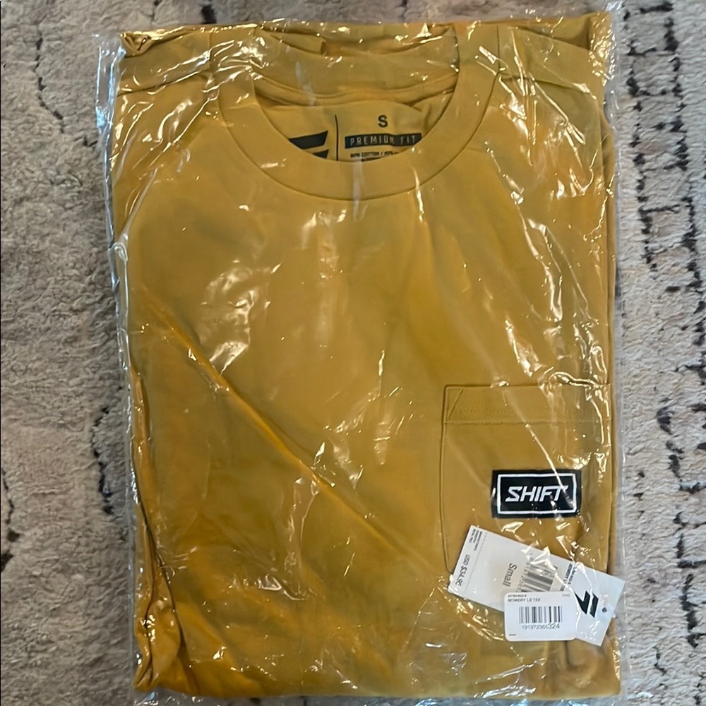 Yellow Long Sleeve Crew Neck Tee